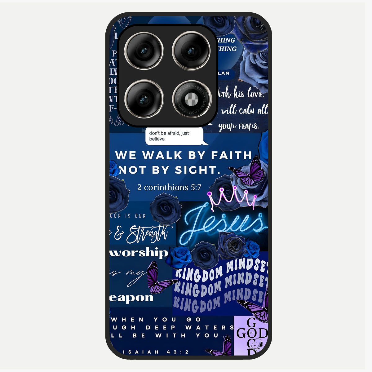  Kingdom Faith Glow Glass Case For Moto Edge 70 Pro back cover – full design glossy printed glass finish