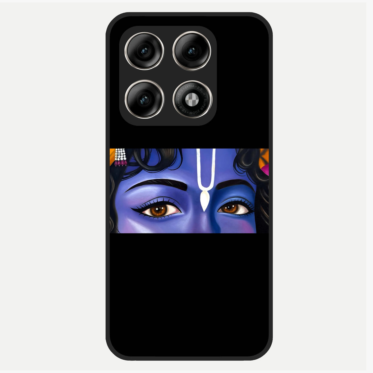  Krishna Eye Glass Case For Moto Edge 70 Pro back cover – full design glossy printed glass finish