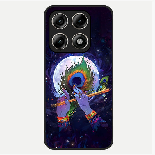  Krishna Hands Art Glass Case For Moto Edge 70 Pro back cover – full design glossy printed glass finish