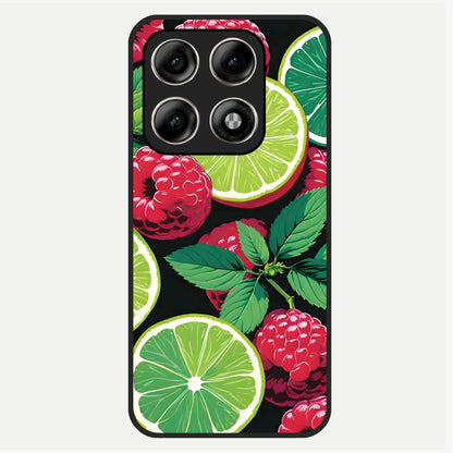  Lime and Raspberry Pattern Glass Case For Moto Edge 70 Pro back cover – full design glossy printed glass finish
