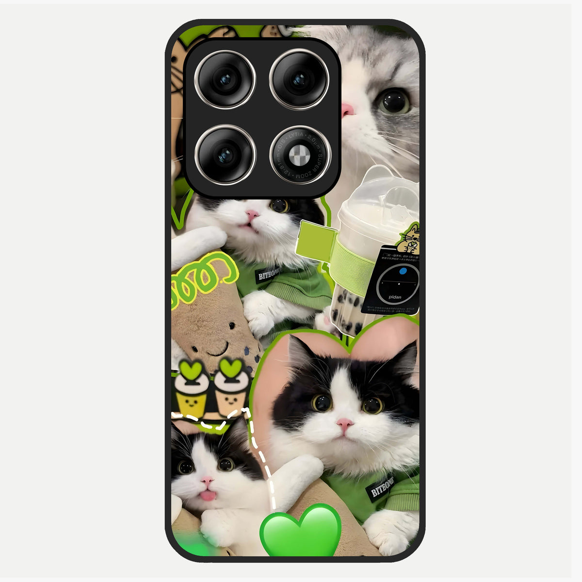  Matcha Cats Mood Glass Case For Moto Edge 70 Pro back cover – full design glossy printed glass finish