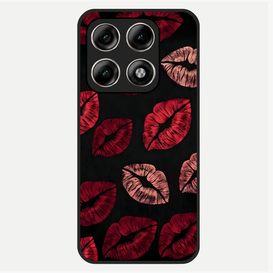  Midnight Kiss Love Glass Case For Moto Edge 70 Pro back cover – full design glossy printed glass finish