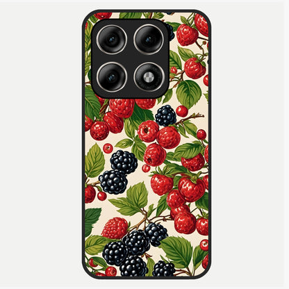  Mixed Berry Collage Glass Case For Moto Edge 70 Pro back cover – full design glossy printed glass finish