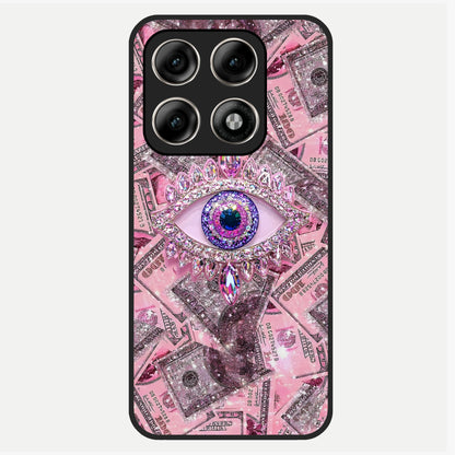  Money Eye Luxe Glass Case For Moto Edge 70 Pro back cover – full design glossy printed glass finish