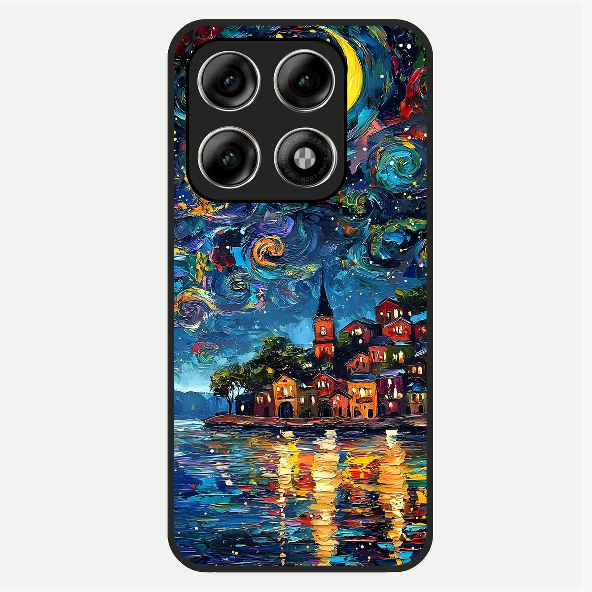  Moonlight Harbor Glow Glass Case For Moto Edge 70 Pro back cover – full design glossy printed glass finish