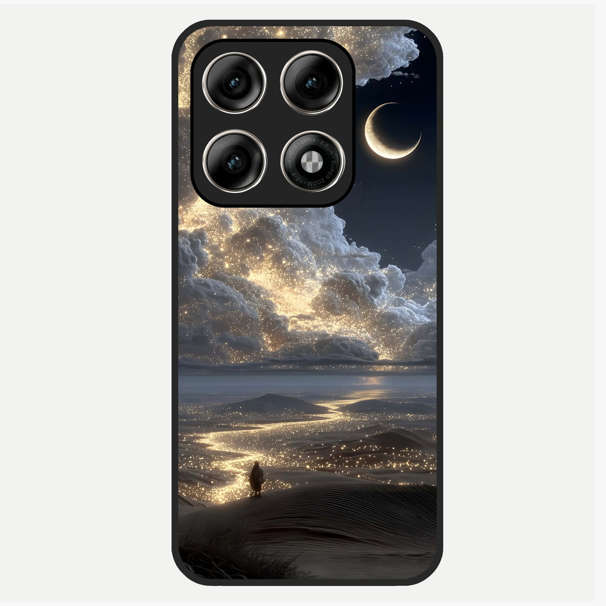  Moonlight Spark Path Glass Case For Moto Edge 70 Pro back cover – full design glossy printed glass finish