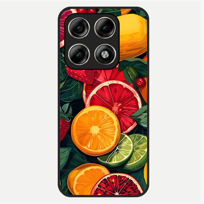  Multiple Fruits Glass Case For Moto Edge 70 Pro back cover – full design glossy printed glass finish