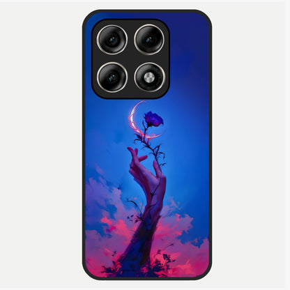 Mystic Hand Glass Case For Moto Edge 70 Pro back cover – full design glossy printed glass finish