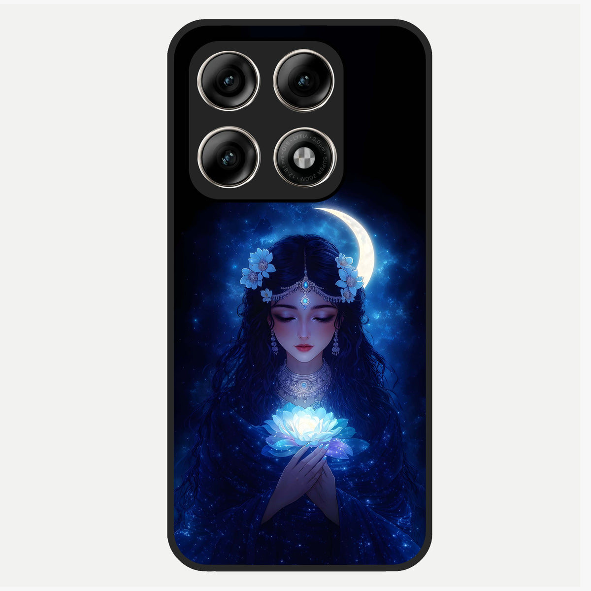 Mystic Moon Queen Glass Case For Moto Edge 70 Pro back cover – full design glossy printed glass finish