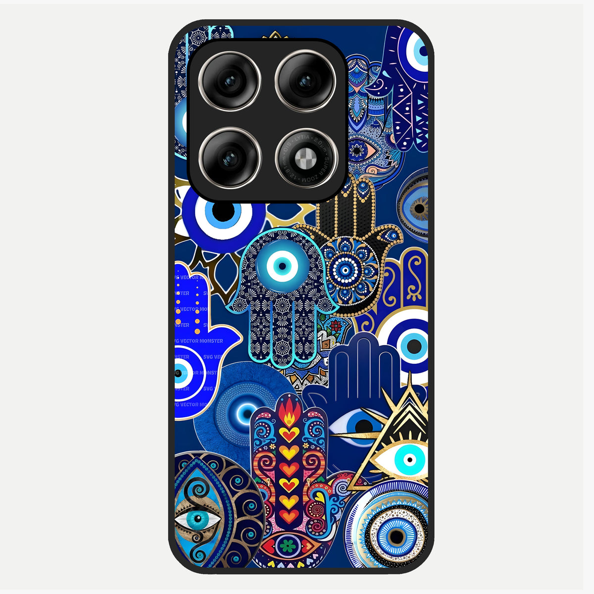  Mystic Palm Guard Glass Case For Moto Edge 70 Pro back cover – full design glossy printed glass finish