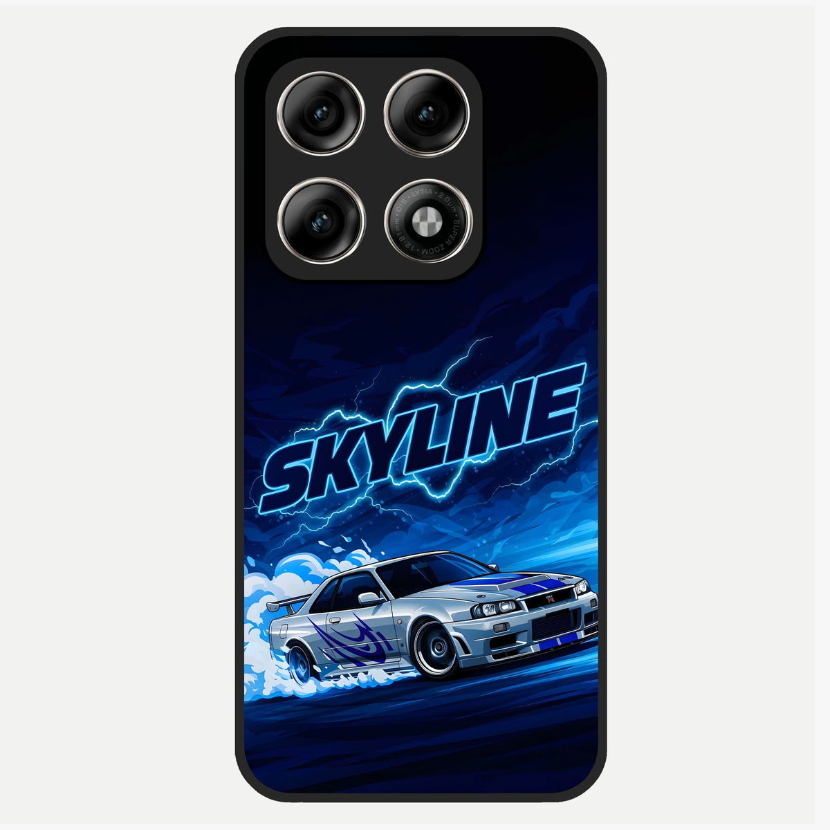  Neon Drift Beast Glass Case For Moto Edge 70 Pro back cover – full design glossy printed glass finish