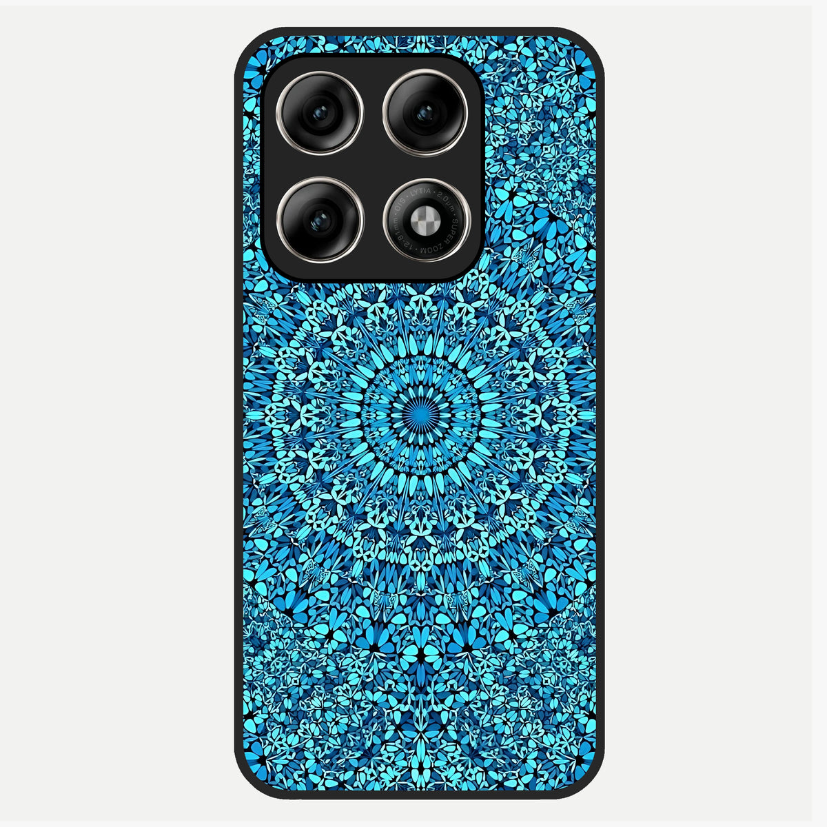  Ocean Bloom Mandala Glass Case For Moto Edge 70 Pro back cover – full design glossy printed glass finish