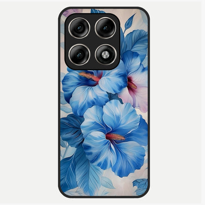  Ocean Hibiscus Grace Glass Case For Moto Edge 70 Pro back cover – full design glossy printed glass finish