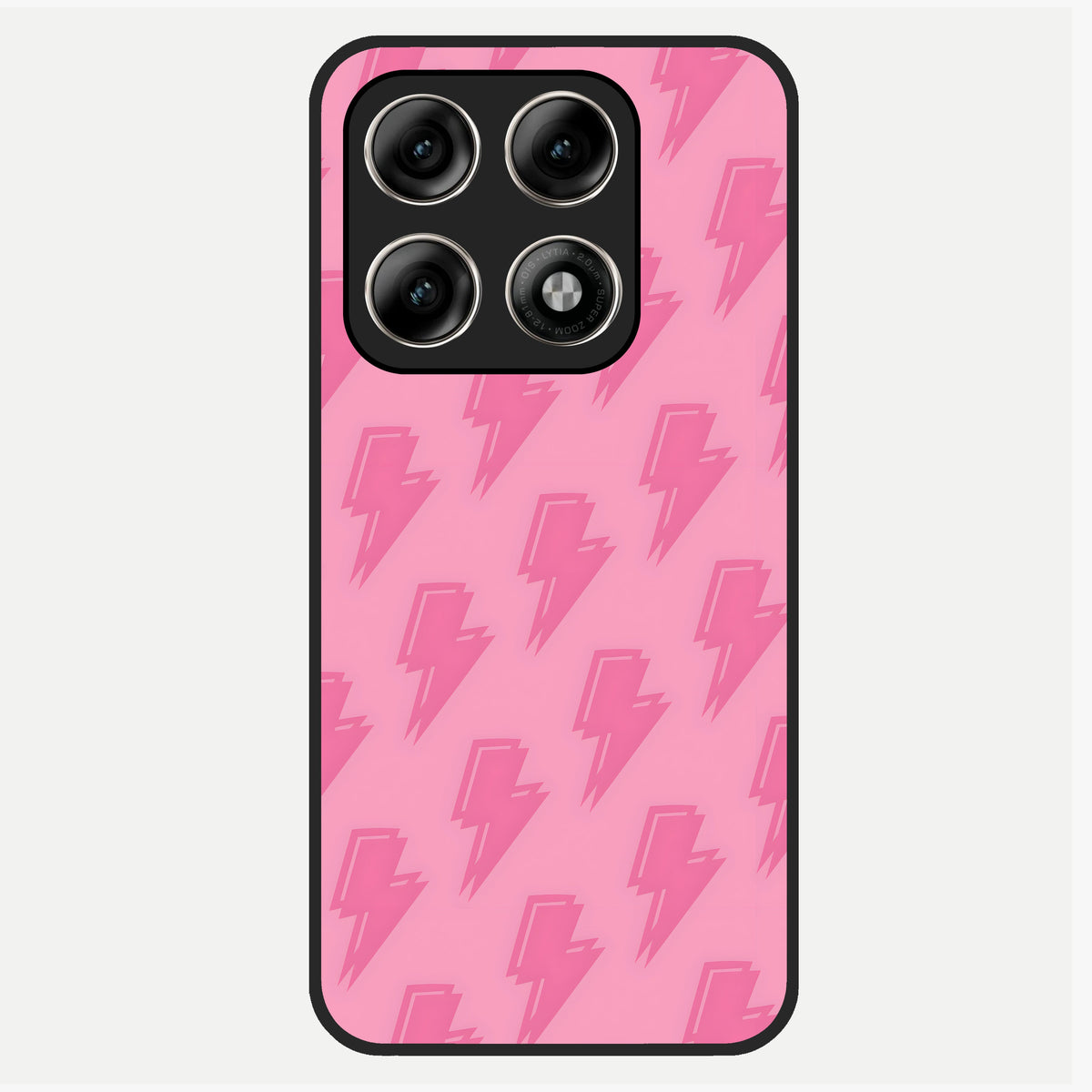  Pink Moo Magic Glass Case For Moto Edge 70 Pro back cover – full design glossy printed glass finish