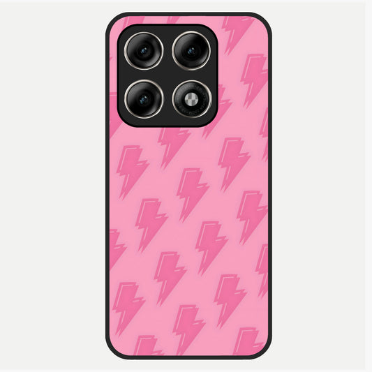  Pink Moo Magic Glass Case For Moto Edge 70 Pro back cover – full design glossy printed glass finish