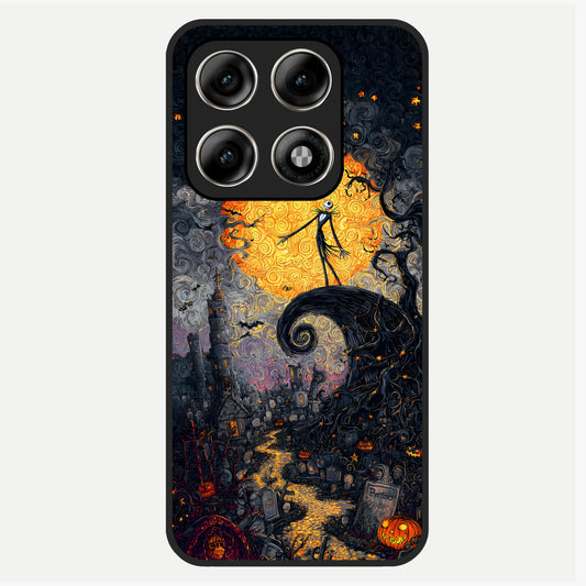 Pumpkin Moonlight Tale Glass Case For Moto Edge 70 Pro back cover – full design glossy printed glass finish