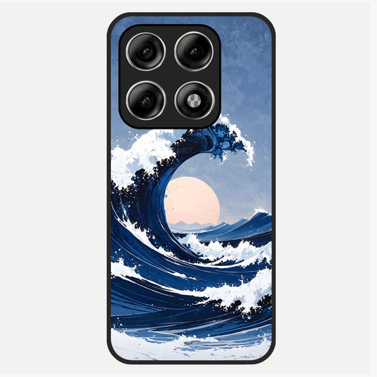  Rising Tide Power Glass Case For Moto Edge 70 Pro back cover – full design glossy printed glass finish