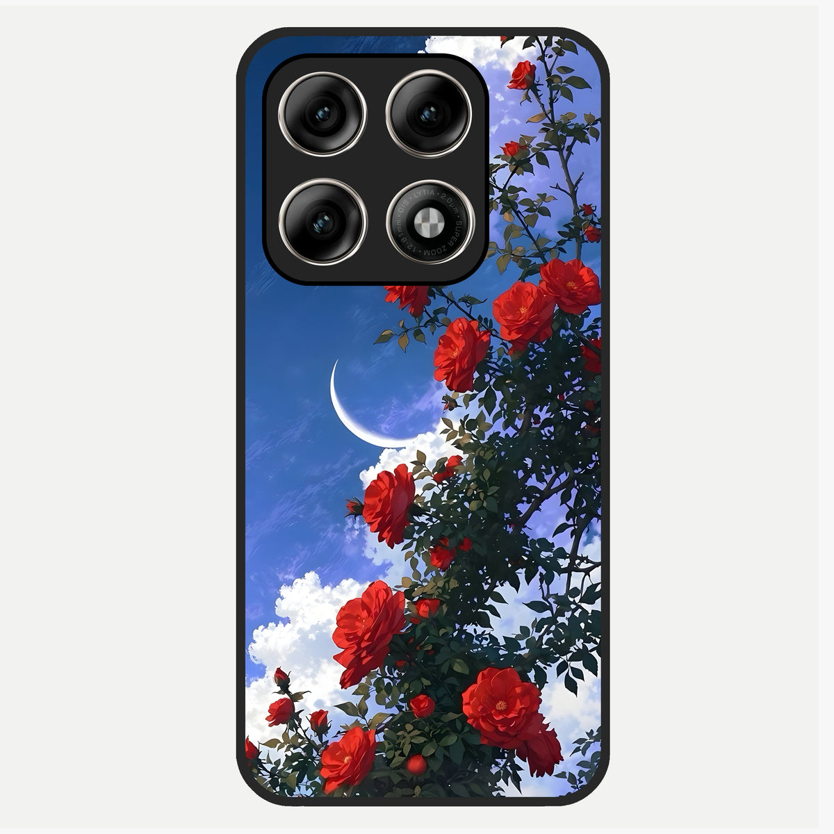  Rose Drift Flowers Glass Case For Moto Edge 70 Pro back cover – full design glossy printed glass finish