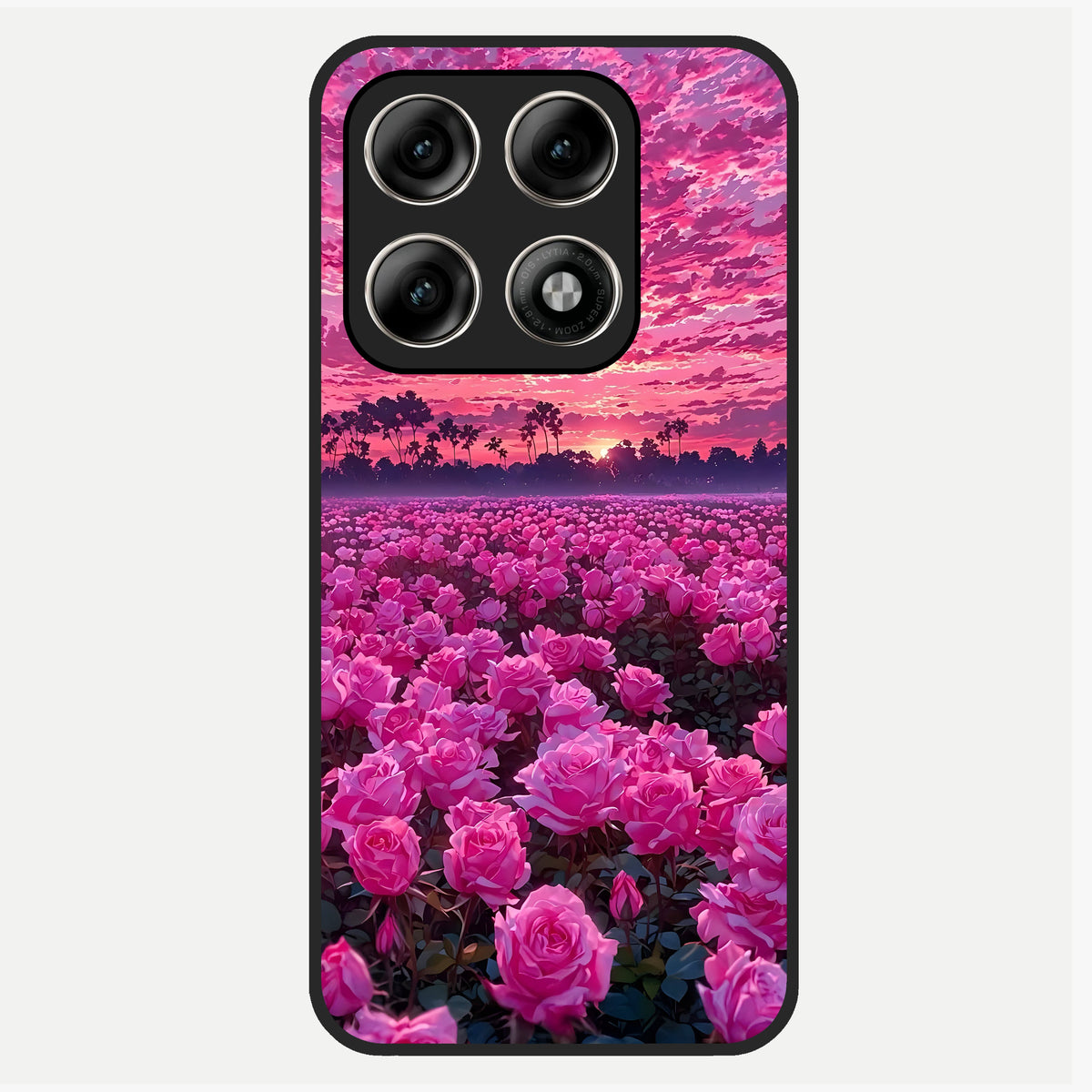  Rose Sunset Valley Glass Case For Moto Edge 70 Pro back cover – full design glossy printed glass finish