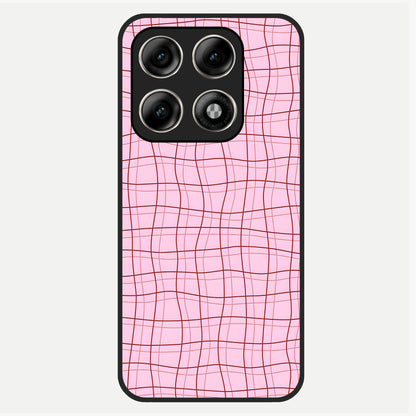  Soft Grid Bliss Glass Case For Moto Edge 70 Pro back cover – full design glossy printed glass finish