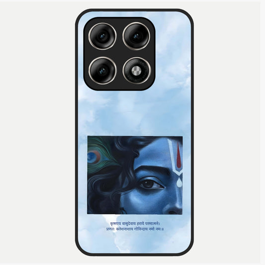  Spiritual Krishna Glass Case For Moto Edge 70 Pro back cover – full design glossy printed glass finish