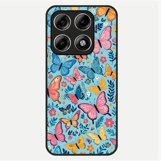  Spring Wing Garden Glass Case For Moto Edge 70 Pro back cover – full design glossy printed glass finish