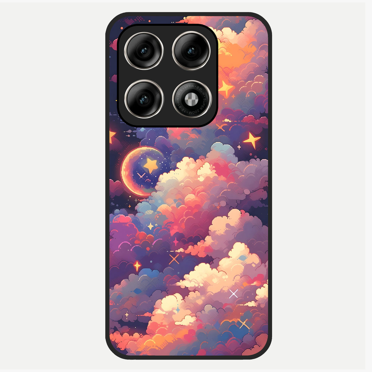  Starlit Dream Clouds Glass Case For Moto Edge 70 Pro back cover – full design glossy printed glass finish