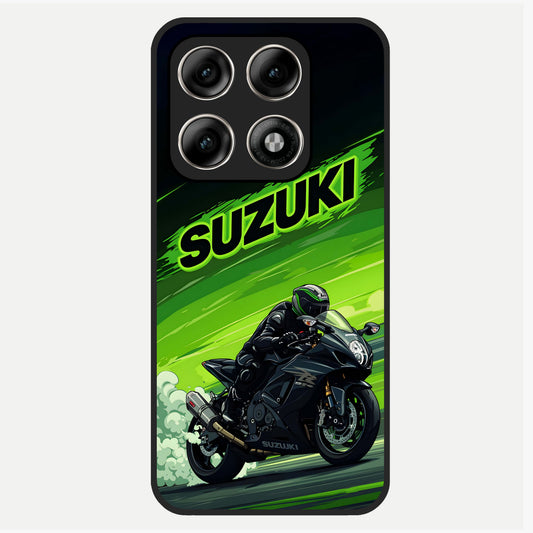  Suzuki Speed Beast Glass Case For Moto Edge 70 Pro back cover – full design glossy printed glass finish