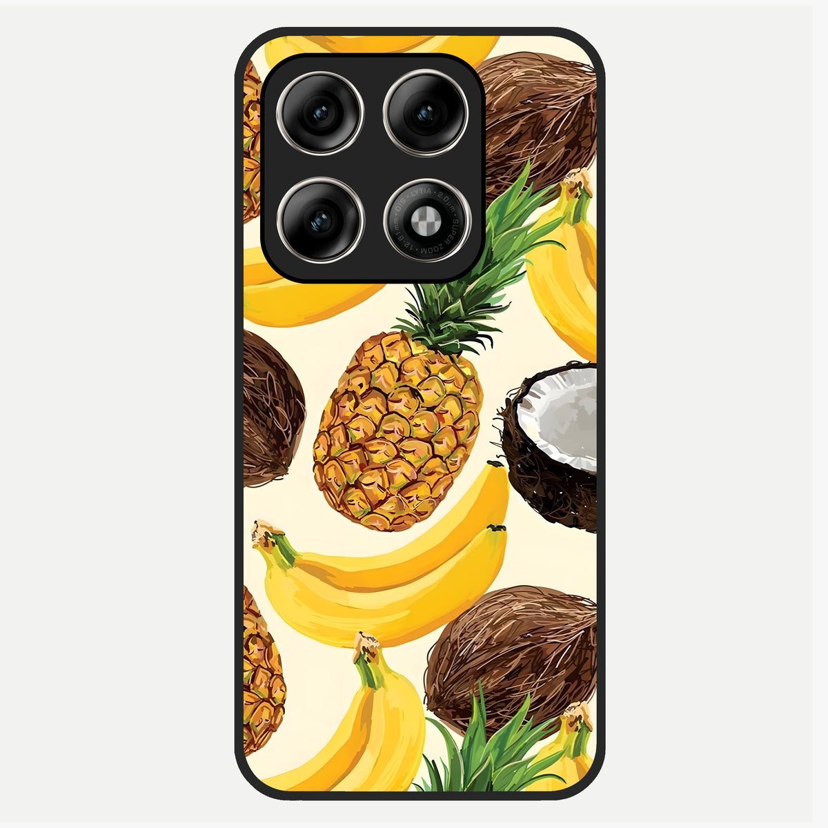  Tropical Fruit Mood Glass Case For Moto Edge 70 Pro back cover – full design glossy printed glass finish