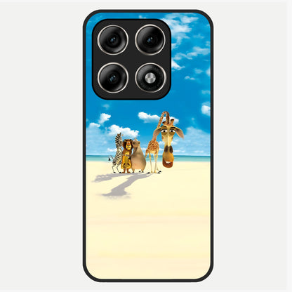  Tropical Fun Squad Glass Case For Moto Edge 70 Pro back cover – full design glossy printed glass finish