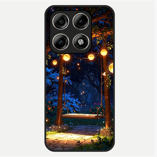  Twilight Garden Swing Glass Case For Moto Edge 70 Pro back cover – full design glossy printed glass finish