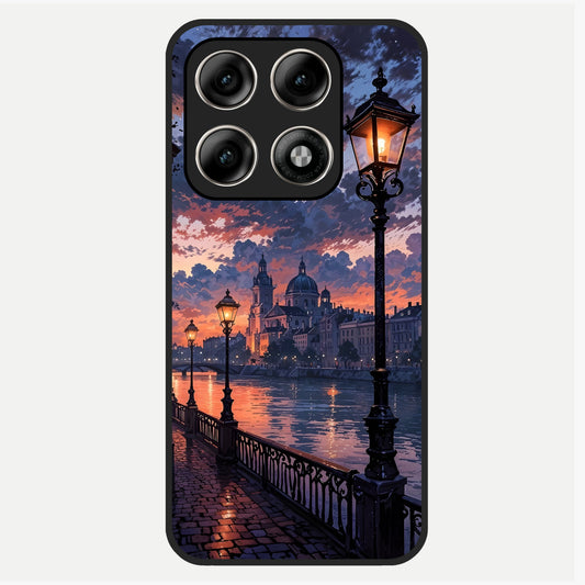  Twilight River Lights Glass Case For Moto Edge 70 Pro back cover – full design glossy printed glass finish