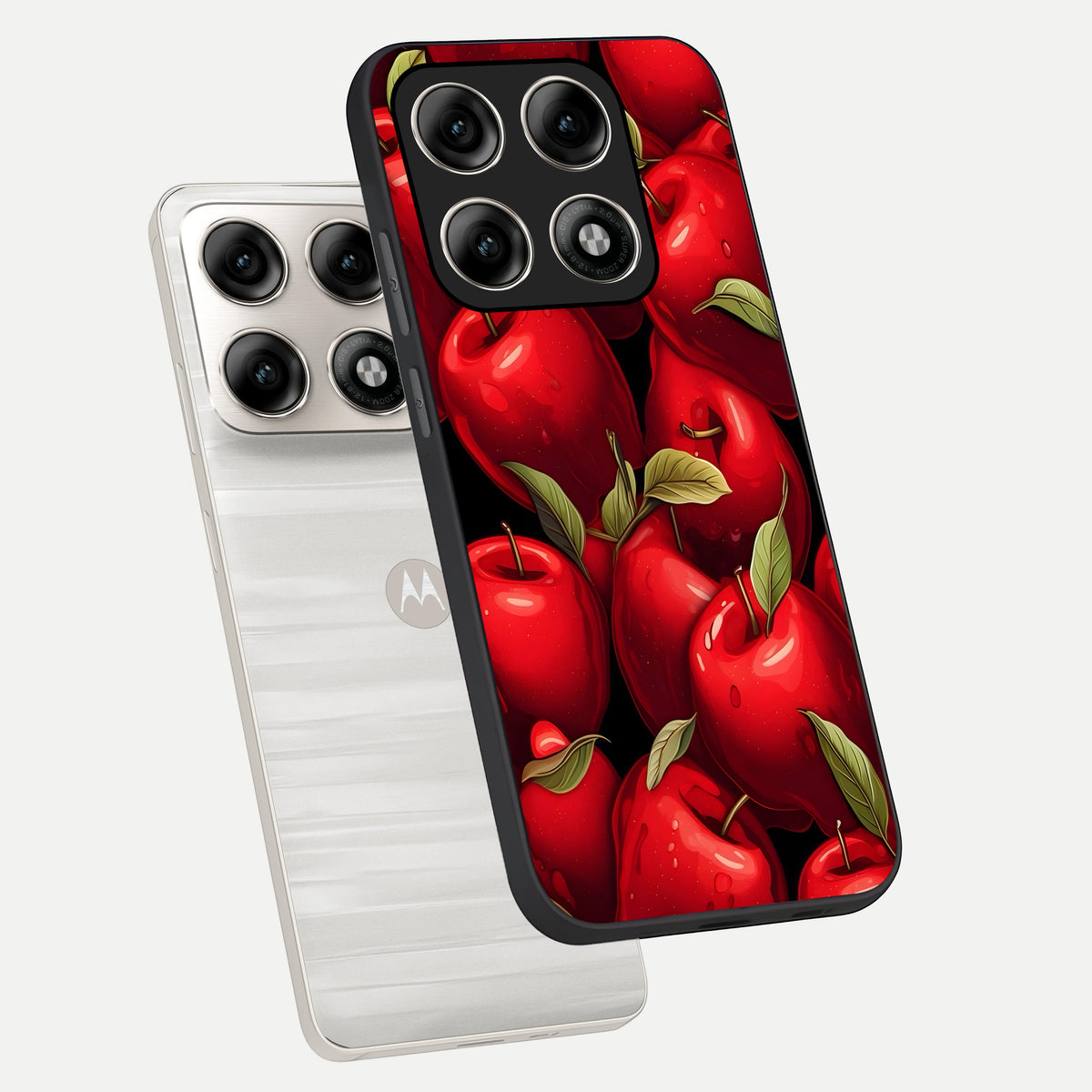  Apple Pattern phone case For Moto Edge 70 Pro showing premium glass back cover with detailed artwork