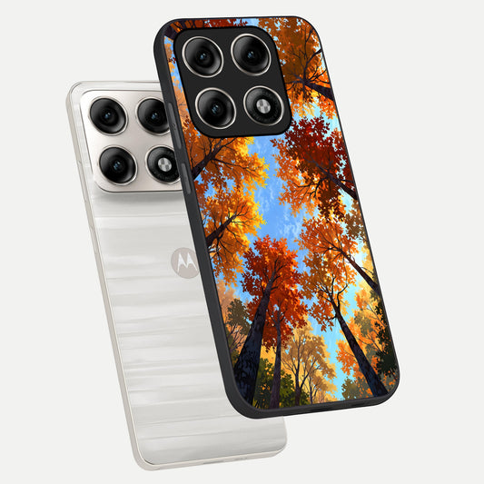  Autumn Sky Rise phone case For Moto Edge 70 Pro showing premium glass back cover with detailed artwork