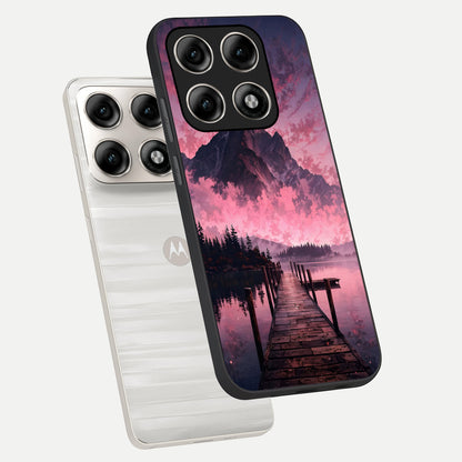  Beautiful Mountain View phone case For Moto Edge 70 Pro showing premium glass back cover with detailed artwork