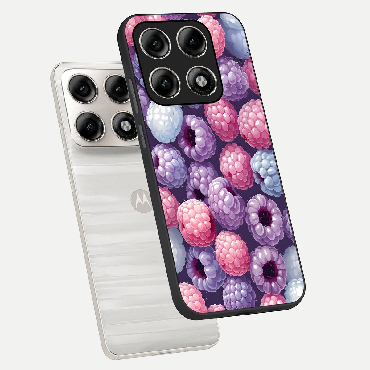  Berry Candy Pop phone case For Moto Edge 70 Pro showing premium glass back cover with detailed artwork