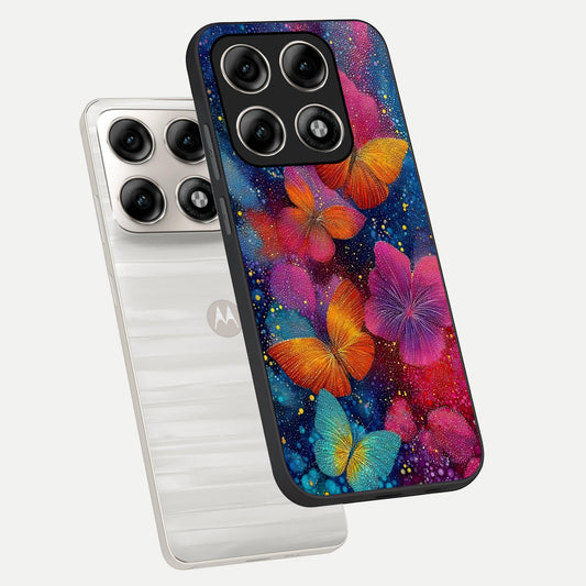  Butterfly Dream Mist phone case For Moto Edge 70 Pro showing premium glass back cover with detailed artwork