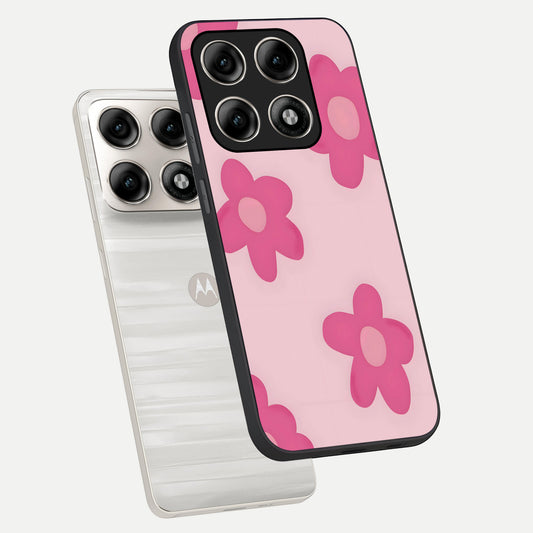  Candy Bloom Dreams phone case For Moto Edge 70 Pro showing premium glass back cover with detailed artwork