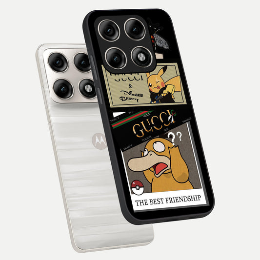  Cartoon Brand Play Mashup phone case For Moto Edge 70 Pro showing premium glass back cover with detailed artwork