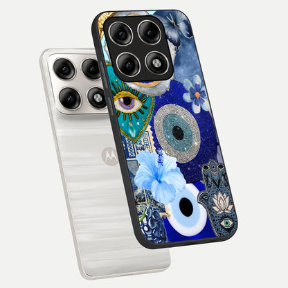  Celestial Blue Vision phone case For Moto Edge 70 Pro showing premium glass back cover with detailed artwork