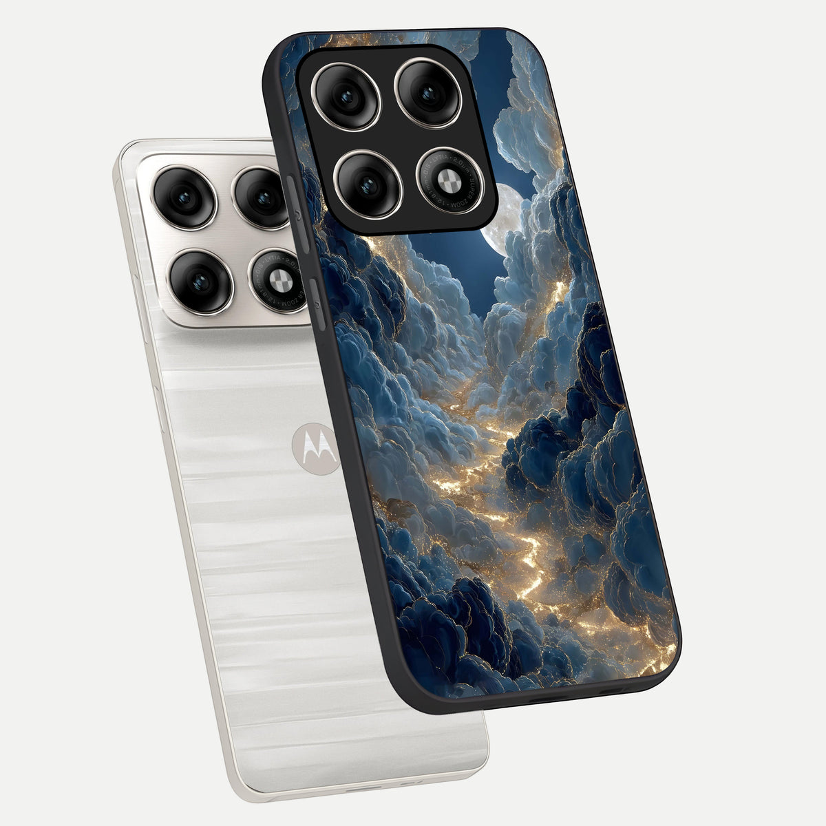  Celestial Cloud Road phone case For Moto Edge 70 Pro showing premium glass back cover with detailed artwork