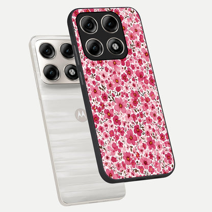  Cherry Blossom Charm phone case For Moto Edge 70 Pro showing premium glass back cover with detailed artwork