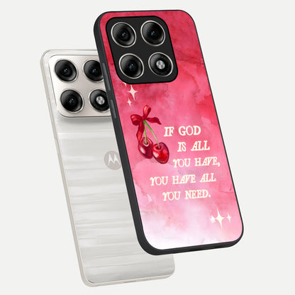  Cherry Quote phone case For Moto Edge 70 Pro showing premium glass back cover with detailed artwork