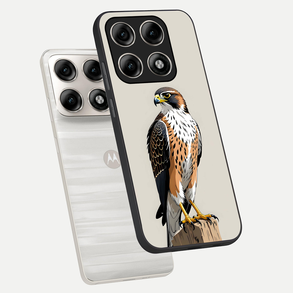  Clever Eagle phone case For Moto Edge 70 Pro showing premium glass back cover with detailed artwork
