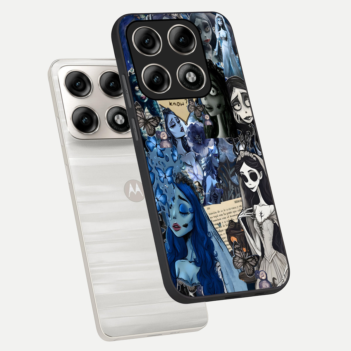  Corpse Bride Posters phone case For Moto Edge 70 Pro showing premium glass back cover with detailed artwork