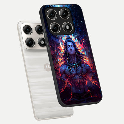  Divine Fire Shiv phone case For Moto Edge 70 Pro showing premium glass back cover with detailed artwork