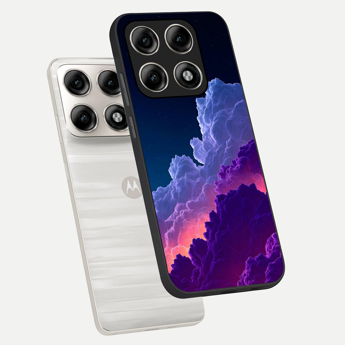  Dreamy Cloud Skies phone case For Moto Edge 70 Pro showing premium glass back cover with detailed artwork