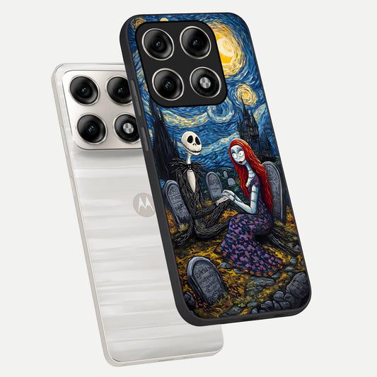  Eternal Night Love phone case For Moto Edge 70 Pro showing premium glass back cover with detailed artwork