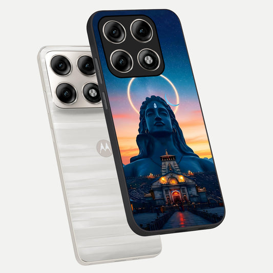 Eternal Shiva Aura phone case For Moto Edge 70 Pro showing premium glass back cover with detailed artwork