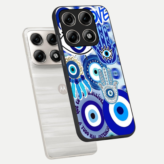  Evil Eyes Dream phone case For Moto Edge 70 Pro showing premium glass back cover with detailed artwork